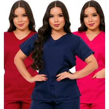 Scrubs Blusa Bata Acinturada Pijama Cirurgico Hospitalar Vet