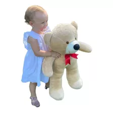 Urso De Pelúcia Antialérgico Teddy 50cm Com Laço