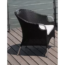 Sillón Jardin Simil Rattan Y Acero Inox. Myshopuruguay !!