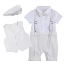 Conjunto Roupa Menino Bebê Batizado Casamento Festa + Boina 