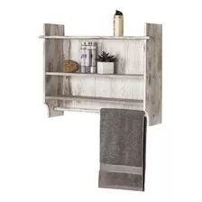 Mygift Estante Organizador De Baño De Madera Gris De 3 Nive