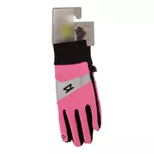 Guante Para Correr Zensah Talla L, Color Pink-neon