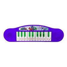 Piano Infantil Melodia Pjmasks Candide Cor Azul Voltagem 3 Pilhas Aa