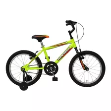 Bicicleta Infantil Tomaselli Kids R16 Frenos V-brakes Color Amarillo Con Ruedas De Entrenamiento 