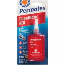 Permatex 27140 Fijador De Roscas De Alta Resistencia, Rojo, 