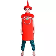 Disfraz De Ketchup Adulto Flatwhite Talla Unica