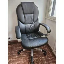 Silla Escritorio Pc Gerencial Negra Usada P/retapizar