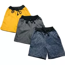 Shorts Masculino Infantil Atacado Kit 5 Peças Promoção