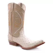 Botas De Piel Vaqueras Chihuahua Grabado Avestruz Suela Cuer