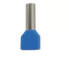 Terminal Pré-isolado Pino Tubular Duplo 2,5mm² - Azul - 50 U