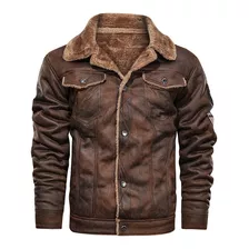 Chaqueta Nueva Chaqueta De Cuero De Los Hombres Invierno [u]