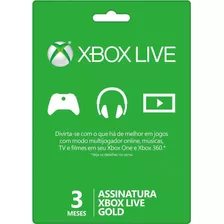 Xbox Live Gold 3 Meses Gp Core 25 Cod Dígitos One 360 X S