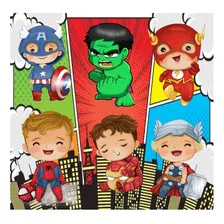 Pack Marvel Babies Festa Decoração Convites