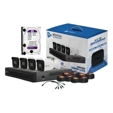 Kit Seguridad Cctv 4 Cámaras Metálicas + Dvr + 1 Tb Disco