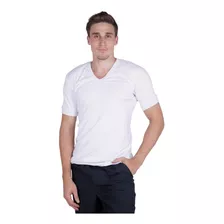 Camiseta Interlok Peinado Blanco Manga Corta