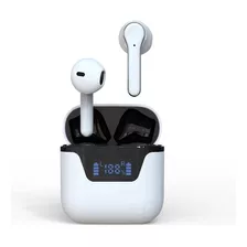 Auricular Inalámbrico Bluetooth Netmak Netpod Con Display Color Blanco