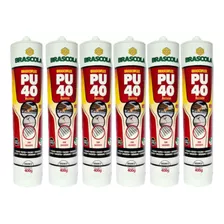 Kit 6 Selante Cola Pu40 Multiuso Alto Rendimento 400g