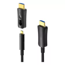 Cabo Hdmi Fibra Óptica 2.0 20 Metros Plug Destacável