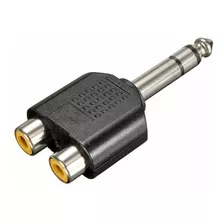 Plug 1/4 Estéreo A 2 Jack Rca Plastico