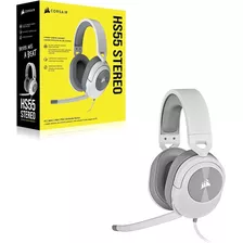 Audífonos Gaming Hs55 Corsair Stereo Blanco 3.5mm