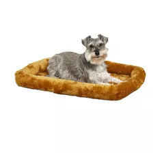 Cama Para Perro Raza Mediana Afelpada Rectangular Marron