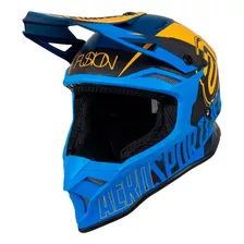 Capacete Asw Fusion 2.0 Dash Azul Amarelo Trilha Cor Azul/amarelo Tamanho Do Capacete 56