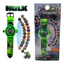 Relógio Projetor Infantil Pulso Lol Hulk Pratrulha Pjmasks