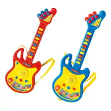  Mini Guitarra Musical Brinquedo Infantil Com Luz E Som