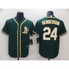 Camiseta Casaca Baseball Mlb Oakland Athletics Henderson