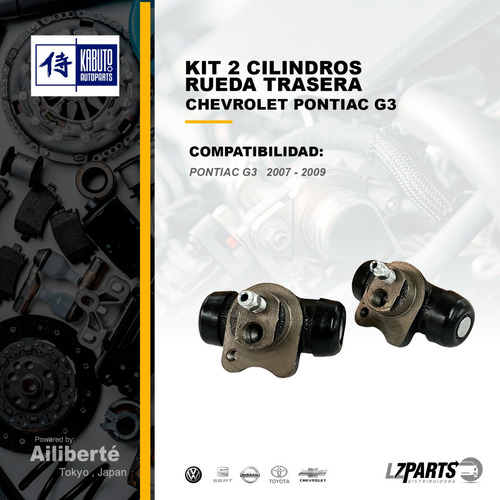 Kit Cilindro Rueda Trasera Pontiac G3 2007 2008 2009 Foto 2