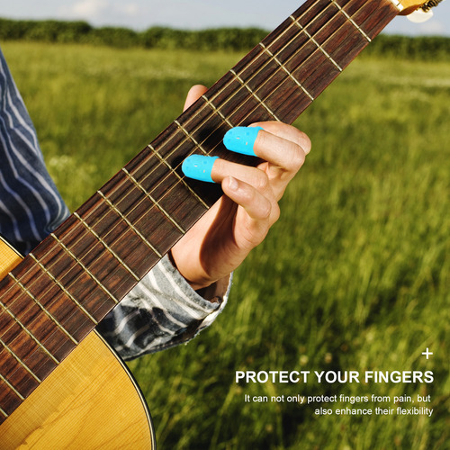 Guitarra Protectora De Dedos De Goma Para Ukelele Bajo, 25 U Foto 9