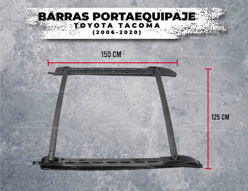 Barras Portaequipaje Tacoma Toyota 2006 - 2020 Torus Foto 3