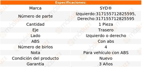 1_ Maza Trasera Izq O Der C/abs Grand I10 2015/2022 Syd Foto 2