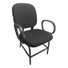 Cadeira Para Obeso Plus Reforçada Até 170 Kg Jserrano Preto Material Do Estofamento Jsserano