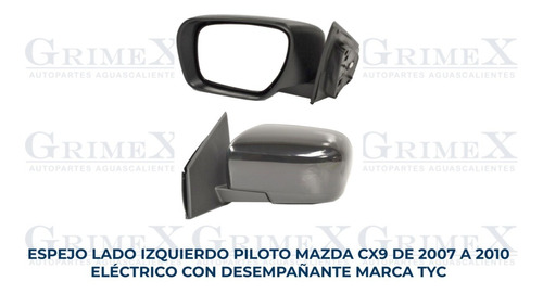 Espejo Mazda Cx9 2007-2008-2009-2010 Elect C/desemp Ore Foto 2