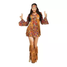 Disfraz Hippie Para Mujer Importado