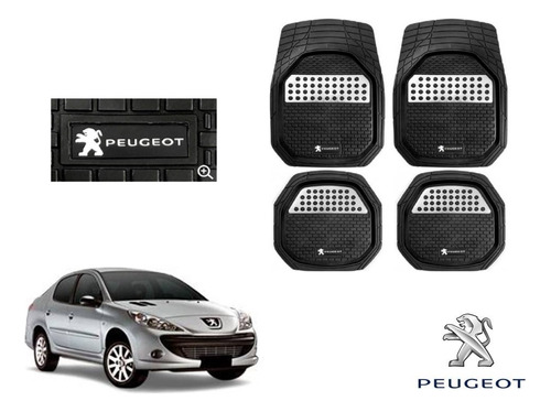 Tapetes 3d Logo Peugeot + Cubre Volante 207 Sedan 08 A 14 Foto 2