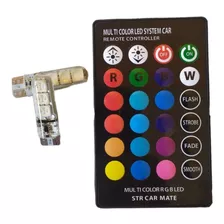 Muelitas T10 Led Multicolor Rgb Estrobo Control Remoto