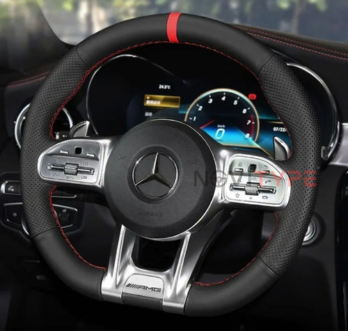 Funda Cubre Volante Mercedes Benz Amg 2018-2024 Piel Real Foto 2