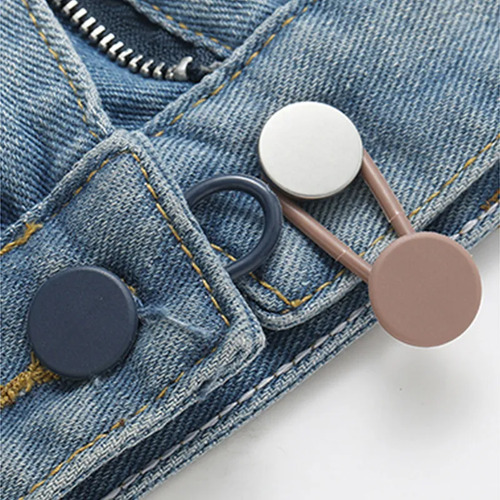 Kit 12 Botões Extensores Elásticos Para Cintura Calça Jeans