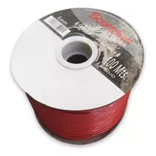 Rollo De Cable Stereo 6mm 100 Mt Usa Rojo Scorpion 