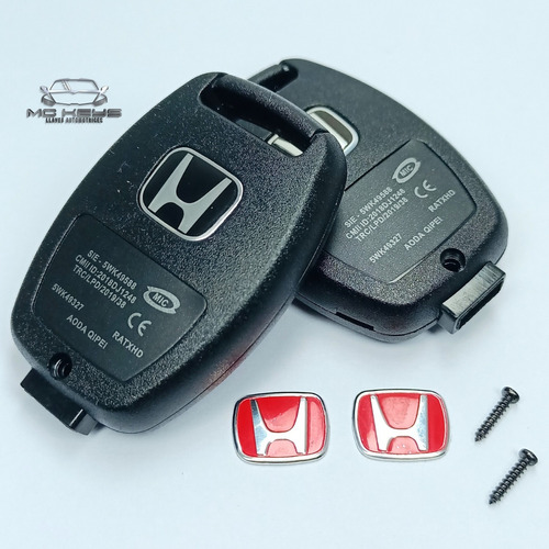 2 Carcasa Llave Control Honda Civic Crv City Fit Insigh Boto Foto 8