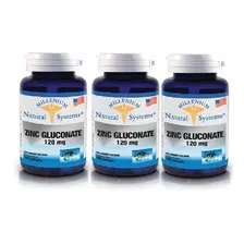 Zinc Gluconato 120 Mg X 3 Fcos - Unidad a $353