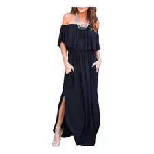 Vestido Largo Mujer Dama Moda Casual Elegante Viishow