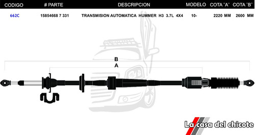 Chicote Selector De Velocidades T/a Hummer H3 4x4 Mod.10- Foto 4