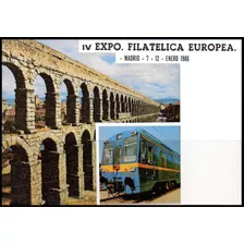 España 1986. Tarjeta So Fi Eur, Tren Especial Madrid Segovia