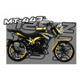 Vinil Sticker Calcomania Dientes De Tiburon Moto Motocicleta