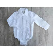 Body Camisa Bebe Bautismo Blanco 1 Al 5 