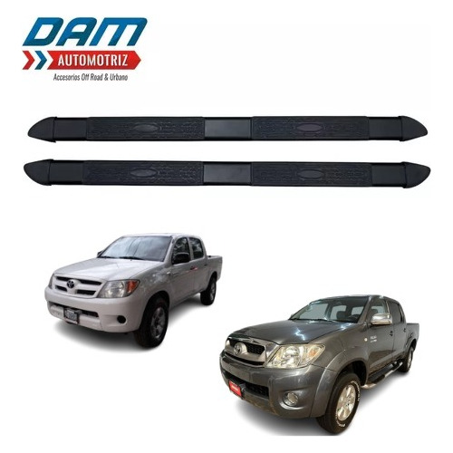 Estribos Toyota Hilux Doble Cabina 2006 A 2010 Negro 5.5   Foto 2