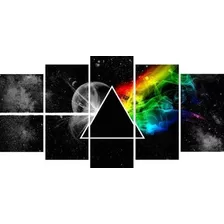 Quadro 5 Partes Pink Floyd The Dark Side Of The Monn 120x60